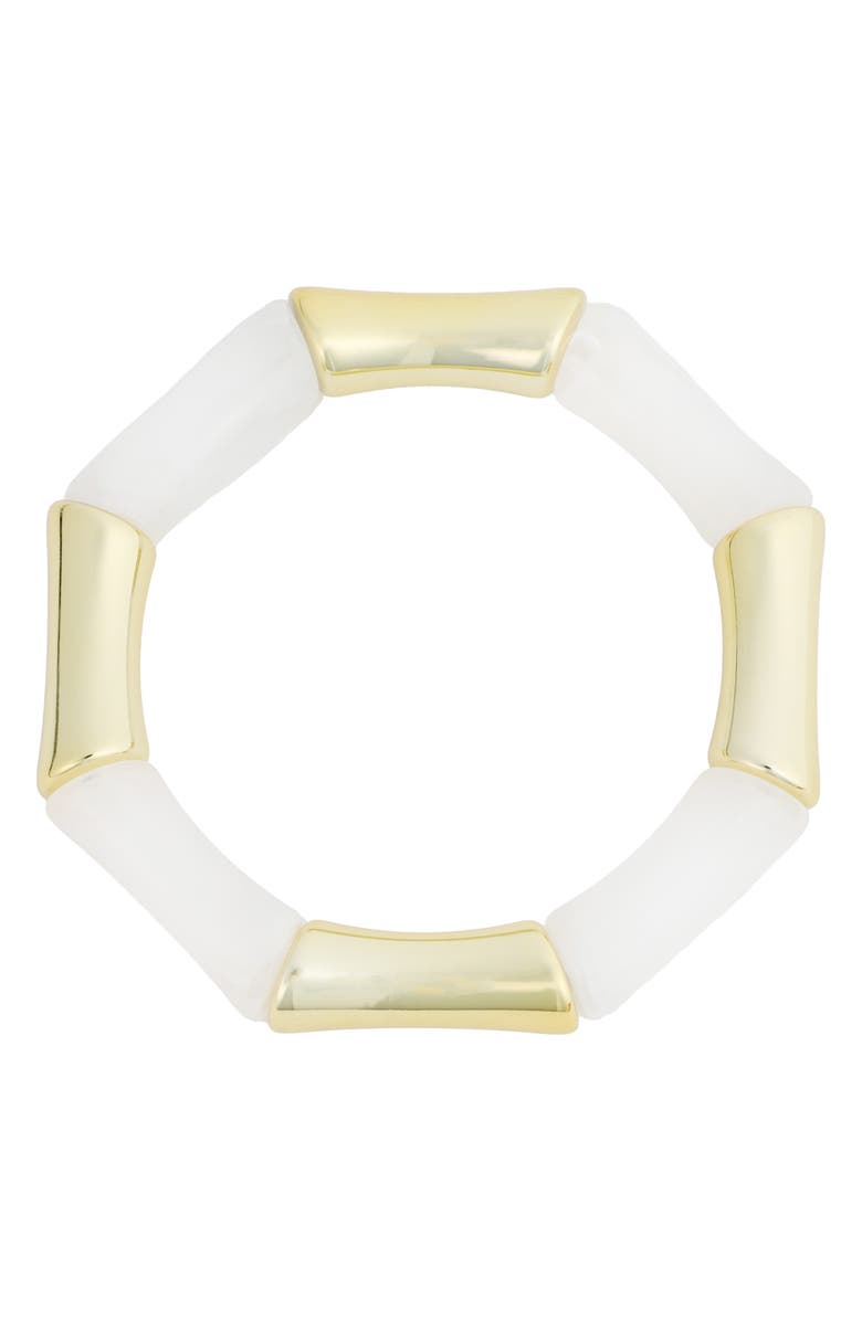 Panacea Beaded Stretch Bracelet, Main, color, White