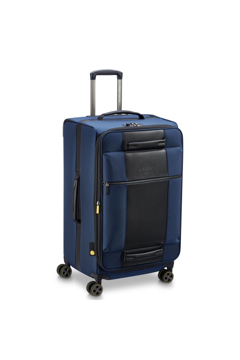Wagram Softside Expandable 26" Medium Checked Spinner Luggage, Alternate, color, Navy
