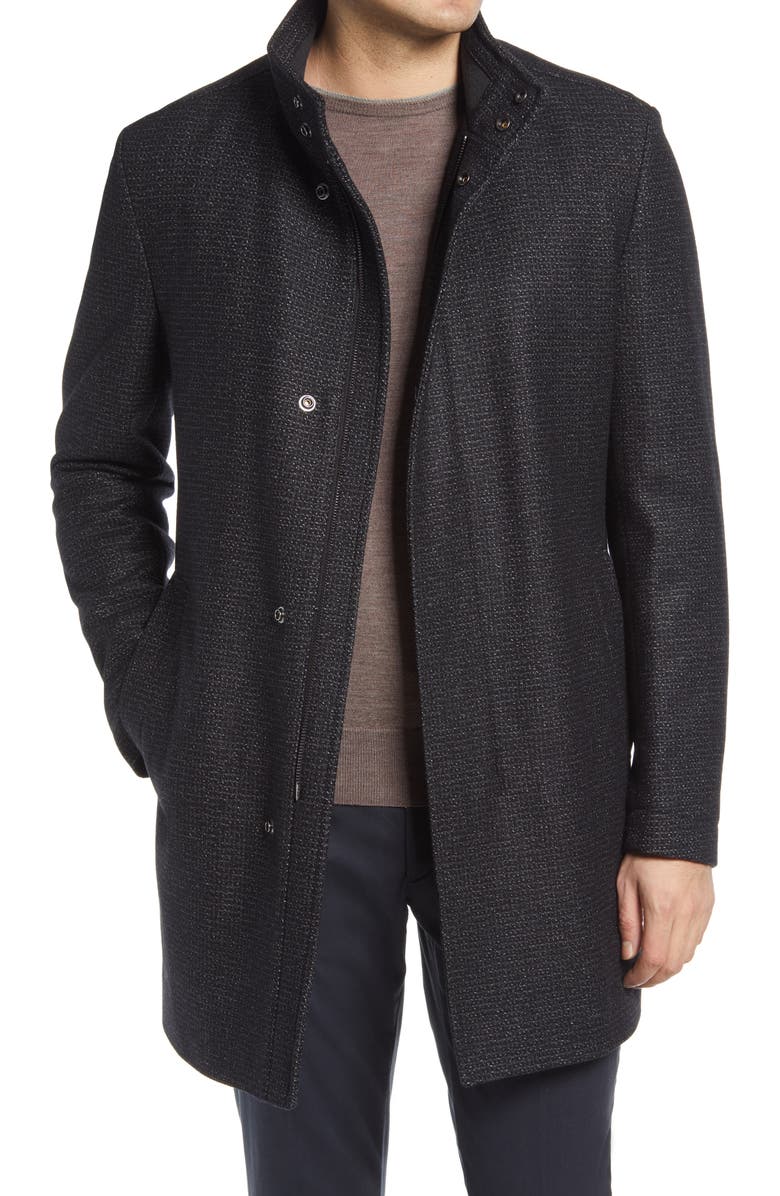 BOSS Nieven Men's Wool Blend Topcoat, Main, color, 