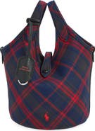 Polo Ralph Lauren Small Plaid Cotton Tote