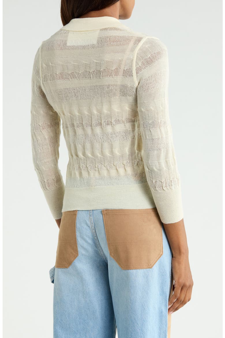 The Crop Raquette Wool Shirt, Alternate, color, DROP SHOT