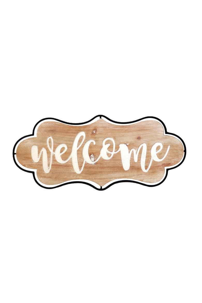 Welcome Sign, Main, color, Brown