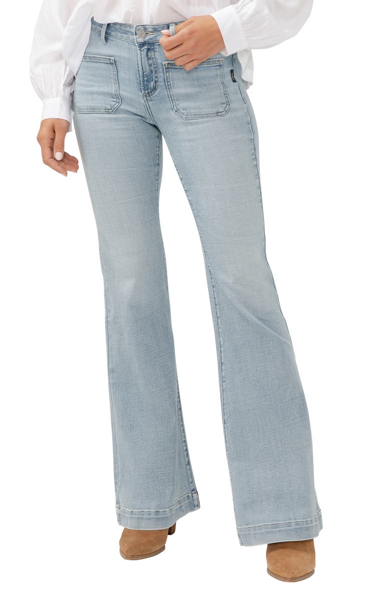 Silver Jeans Co. Suki Curvy Mid Rise Flare Jeans, Alternate, color, 