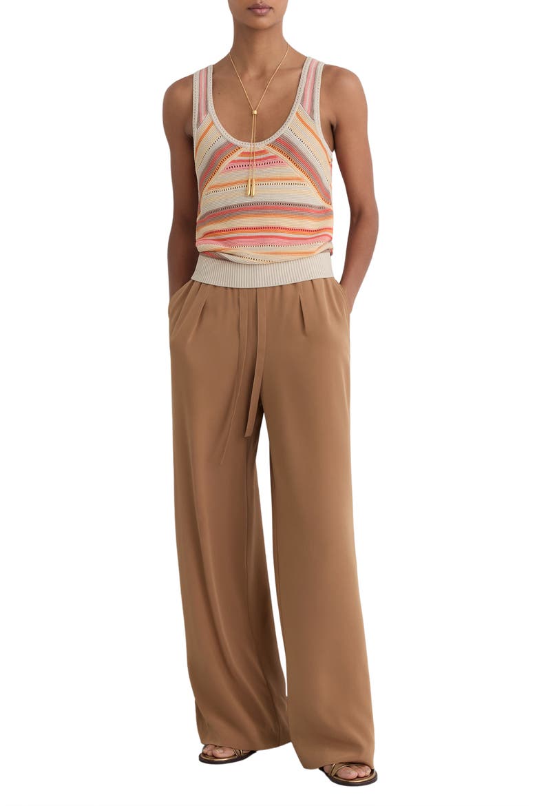 Miriam Striped Sweater Tank, Alternate, color, NEUTRAL/ CORAL