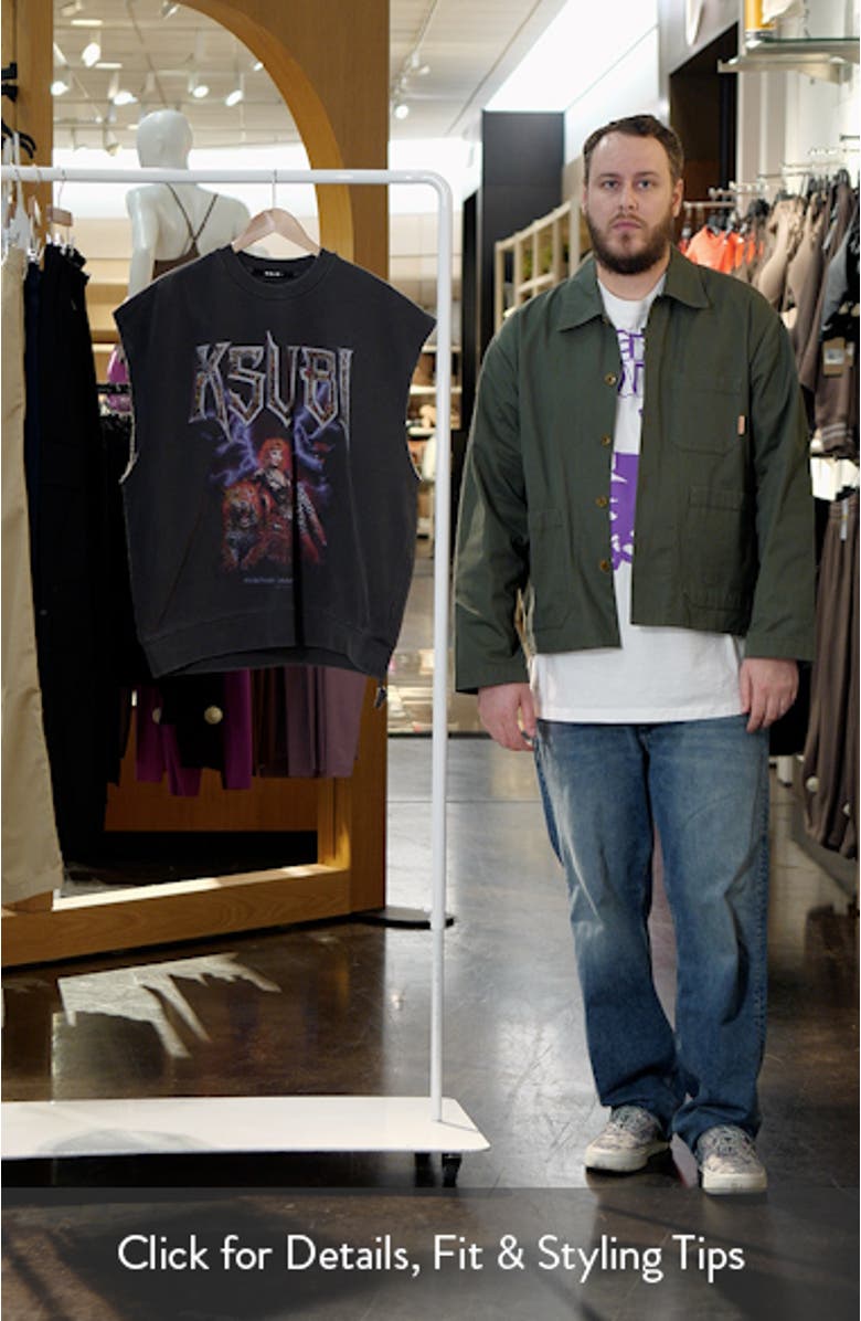 Kingdom Slash Sleeveless Cotton Graphic Sweatshirt, sales video thumbnail