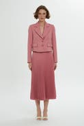 Gizia Pink Set with Pleated Skirt