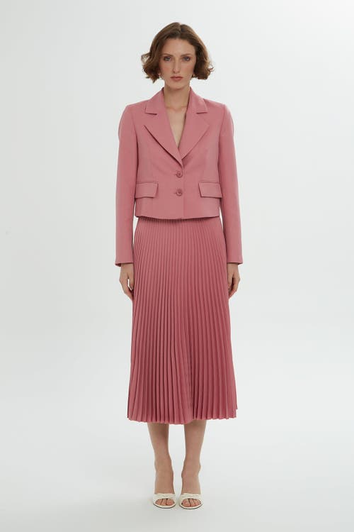 Gizia Pink Set With Pleated Skirt
