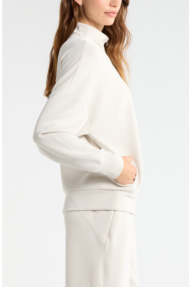 Soft Luxe Half Zip Pullover, Alternate, color, GREY MOONBEAM