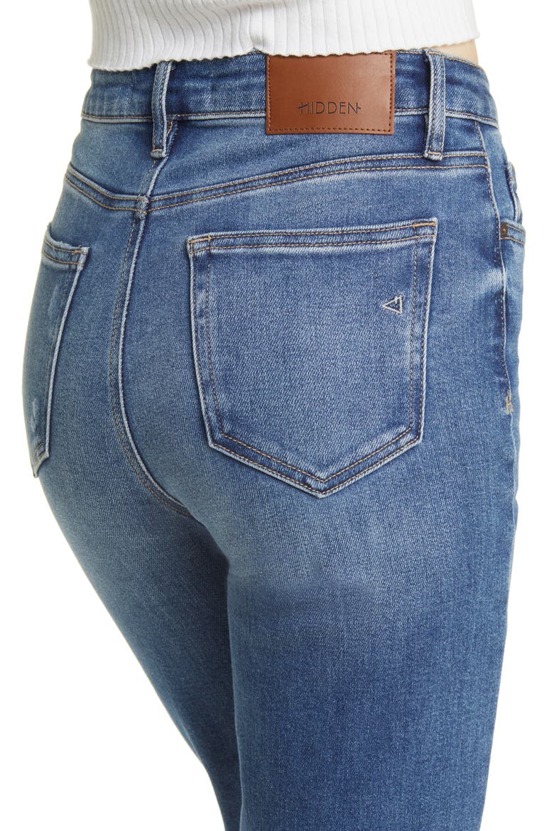 Tracey High Waist Straight Leg Jeans, Alternate, color, MEDIUM DARK WASH