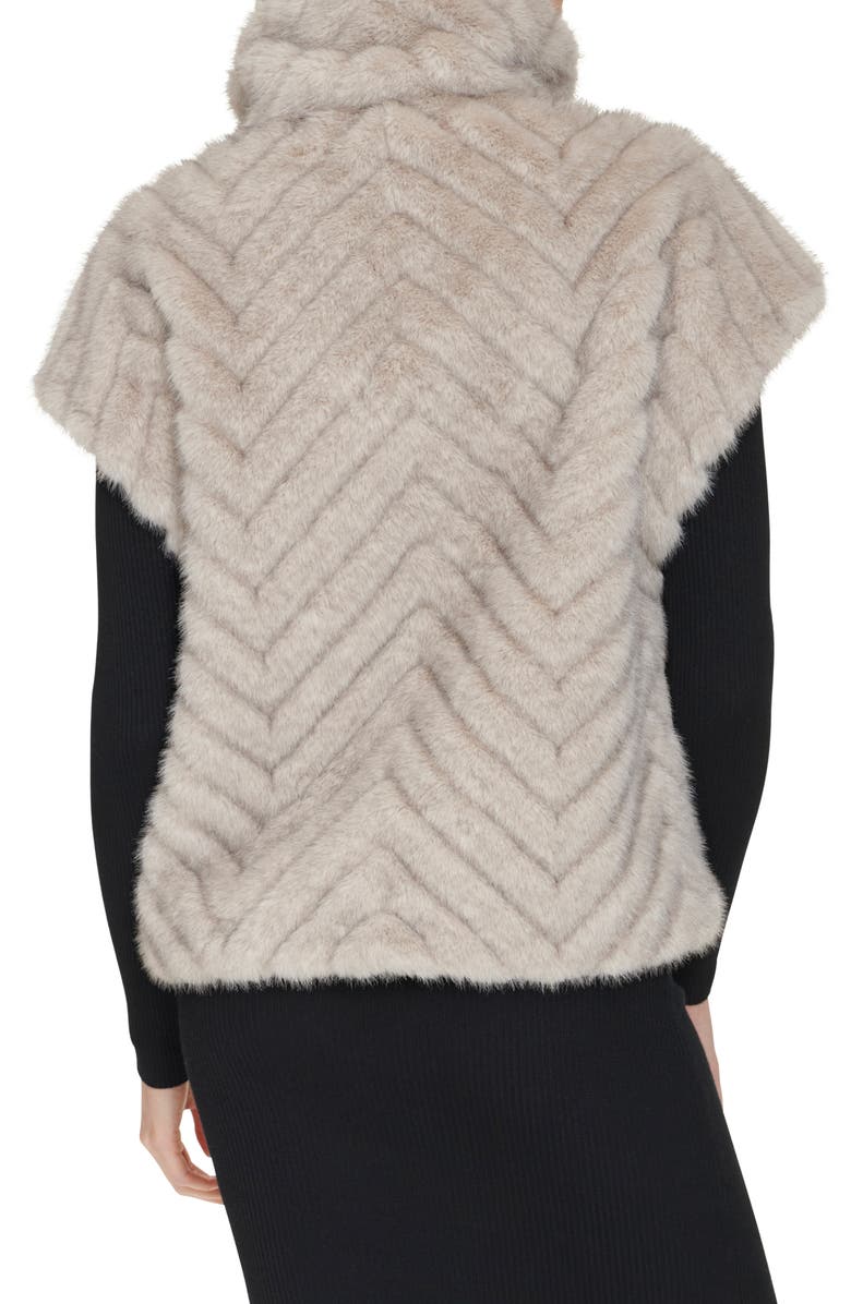 Cole Haan Chevron Faux Fur Vest, Alternate, color,