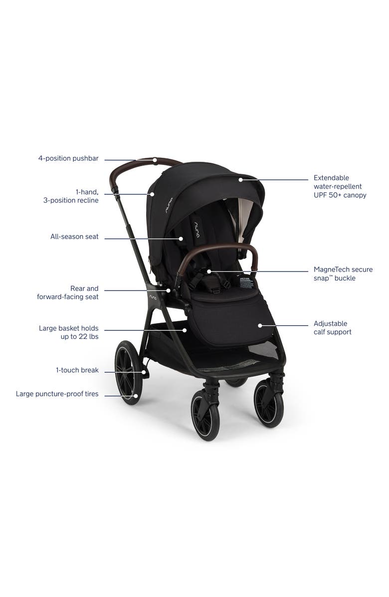 Nuna Triv<sup>™</sup> LX Stroller + Pipa<sup>™</sup> Urbn Car Seat Travel System, Alternate, color, Caviar