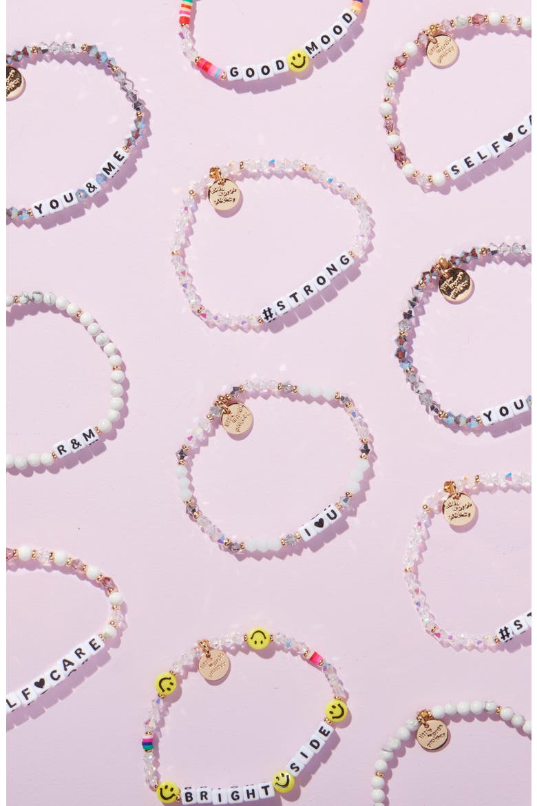 Clear Crystal Custom Beaded Stretch Bracelet, Alternate, color, CLEAR