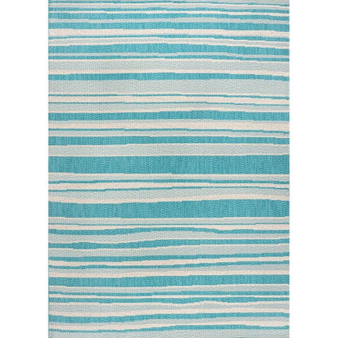 Castara Wavy Stripe Modern Indoor/Outdoor Area Rug