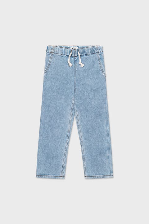 Organic Cotton Drawstring Straight Leg Jean