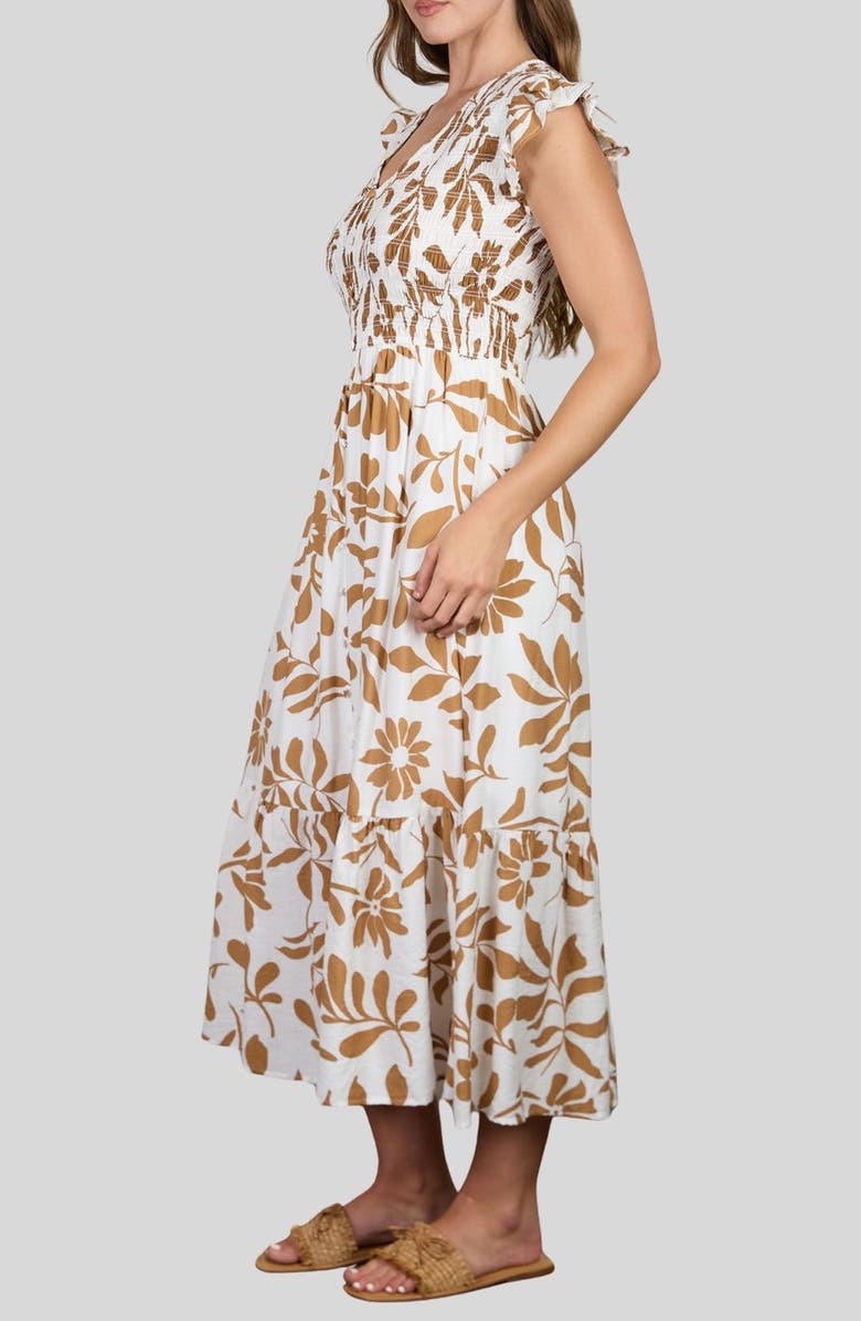 Blu Pepper Floral Midi Dress, Alternate, color,