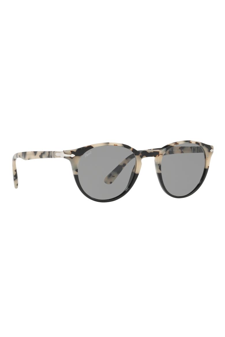 49mm Round Sunglasses, Alternate, color, TORT BLACK