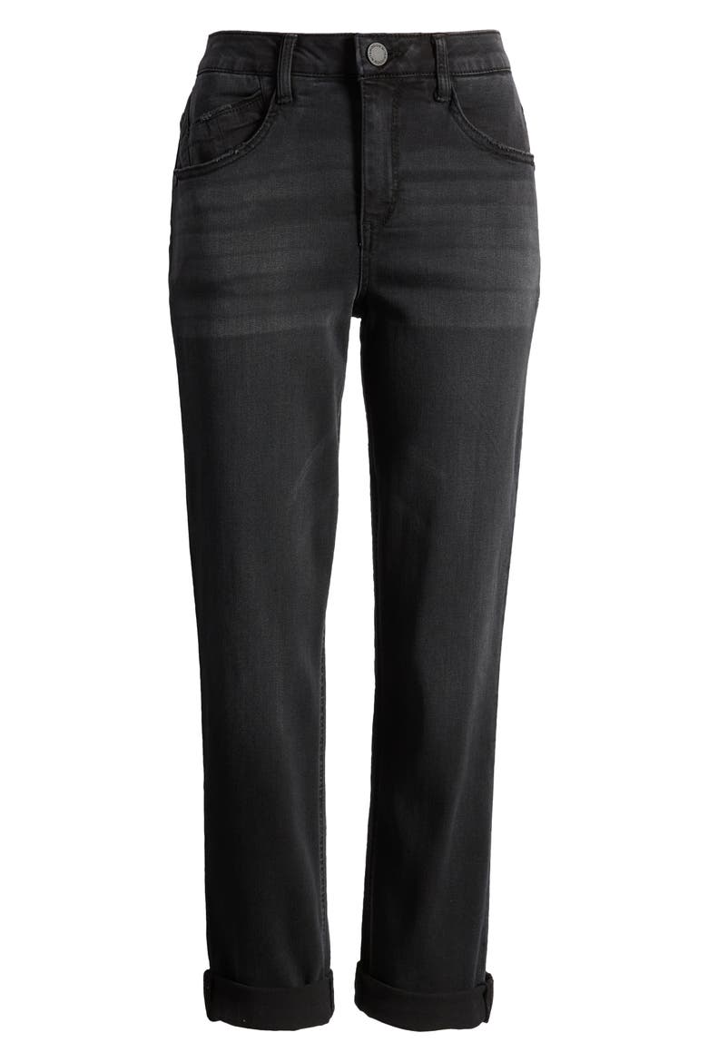 'Ab'Solution Luxe Touch Straight Leg Jeans, Alternate, color, BLACK ARTISANAL