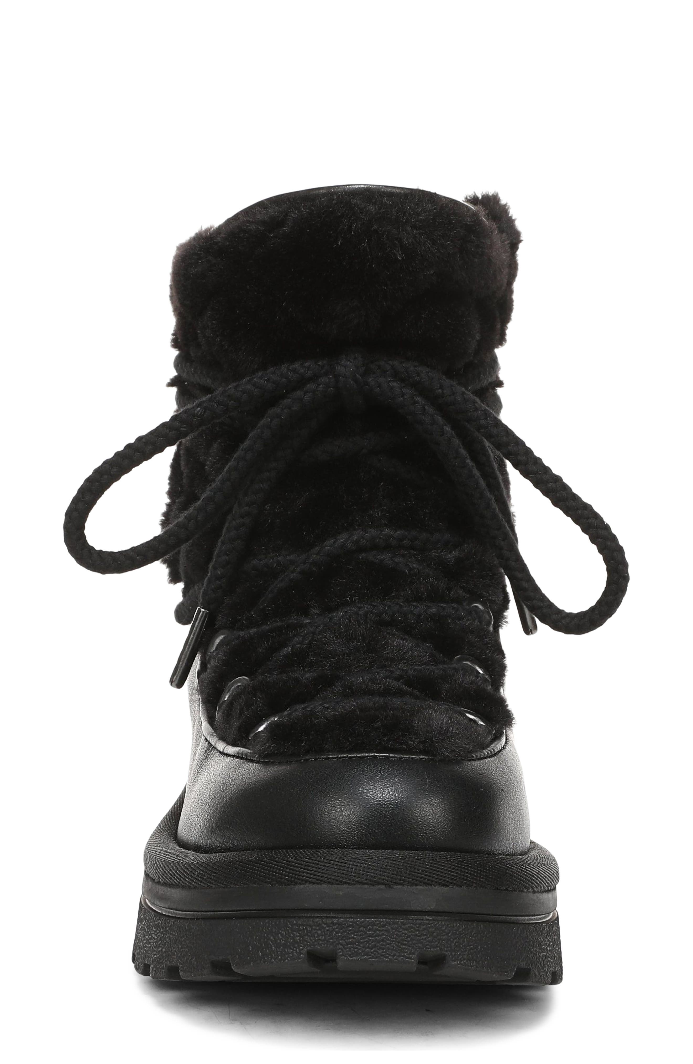 Ovie Faux Fur Bootie, Alternate, color, BLACK