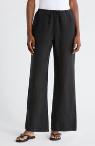 Marine Layer Linen Blend Straight Leg Pants