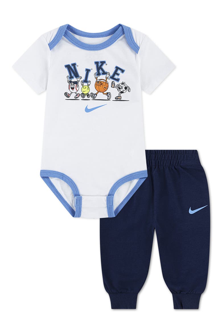 Sports Bodysuit & Joggers Set, Main, color, MIDNIGHT NAVY