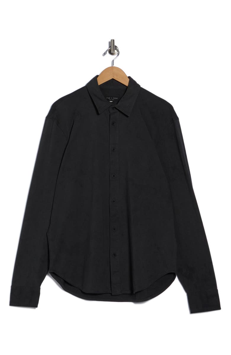 rag & bone Tomas Washed Button-Up Shirt, Alternate, color, Black