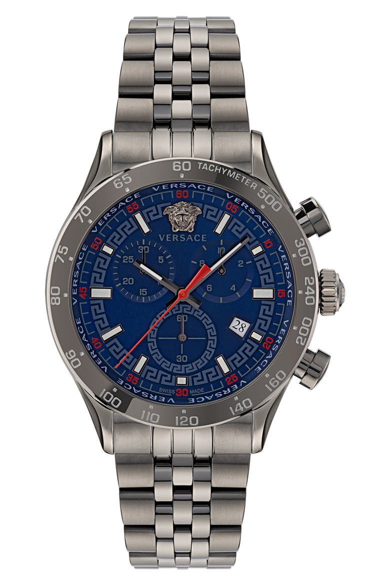 Hellenyium Chronograph Bracelet Watch, 44mm, Main, color, GUN