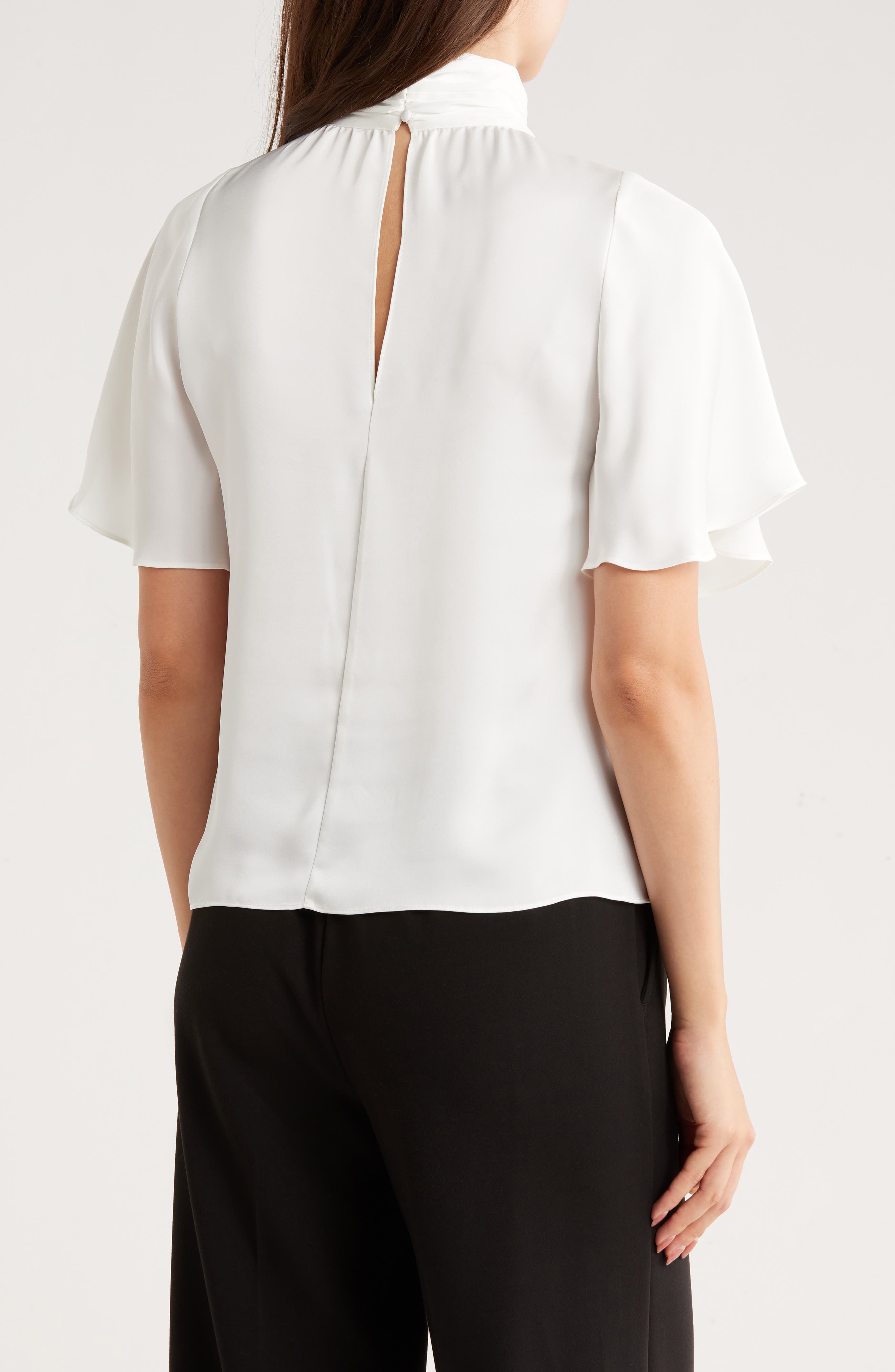Ramy Brook Freda Keyhole Neck Satin Top (Women) | Nordstromrack