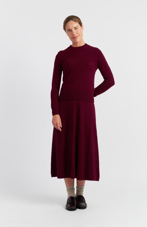 Chinti & Parker Wool & Cashmere Cropped Sporty Sweater In Burgundy