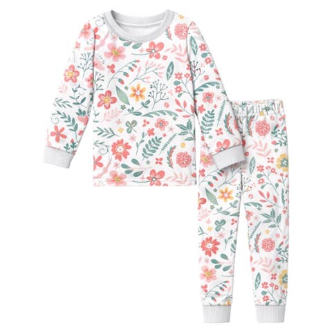 Girls Long Sleeve Pajamas Set (Toddler, Little Kid & Big Kid)