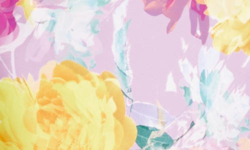 ml Monique Lhuillier Seraphine Satin Maxi Dress In Blooming Peonies