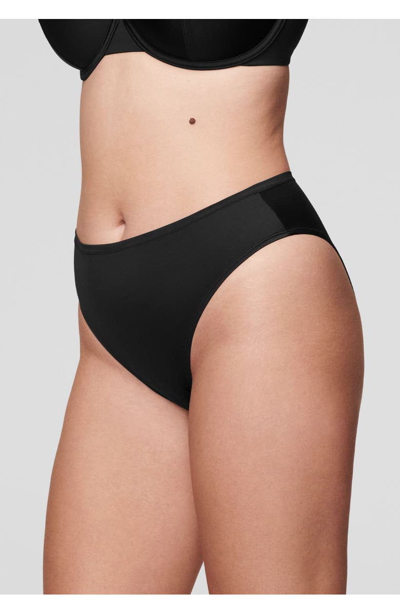 CUUP The High Cut Satin, Alternate, color, Black Shine