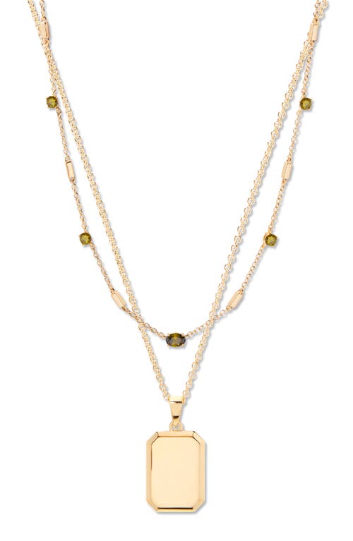 Brook & York Willow Birthstone Layering Necklace In Gold August
