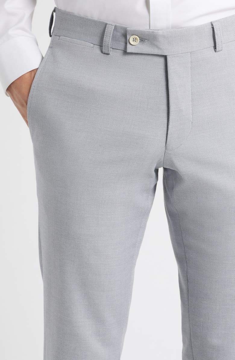 Jack Victor Palmer Stretch Cotton & Wool Pants, Alternate, color, Light Grey