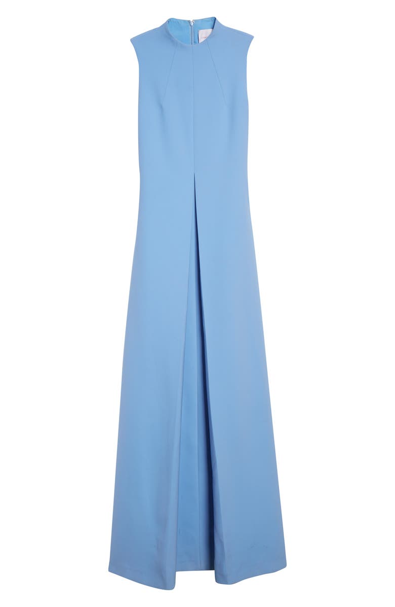 Carolina Herrera Mock Neck Pleated Gown, Alternate, color, Cornflower