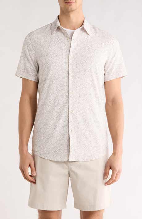 14th & Union Field Leaf Print Short Sleeve Shirt