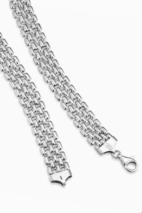 Oradina Sterling Silver The Panther Necklace In Silver