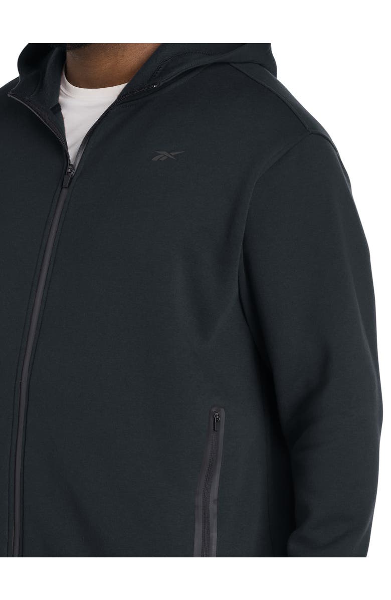 Reebok Big & Tall Performance Tech Fleece Front-Zip Hoodie, Alternate, color, Black