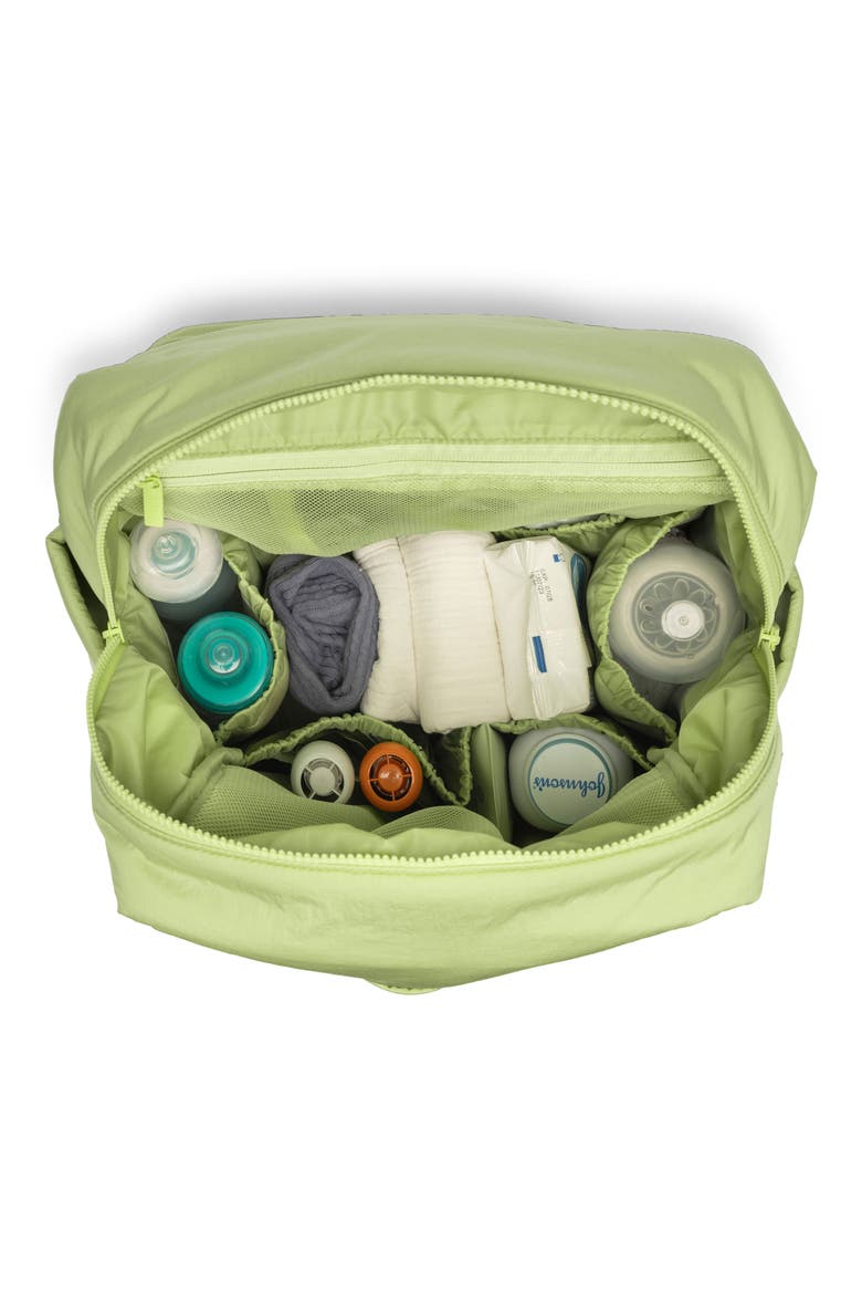 Diaper Backpack with Laptop Sleeve, Alternate, color, LIME