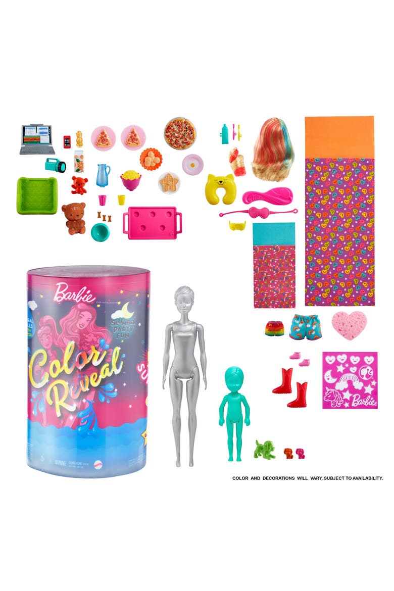 Barbie® Color Reveal Slumber Party Set with 50 Surprises, Alternate, color, PINK