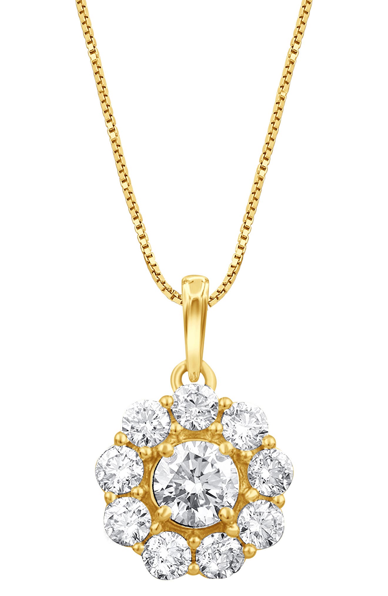 Badgley Mischka Collection 14K Yellow Gold Lab Grown Round Diamond ...