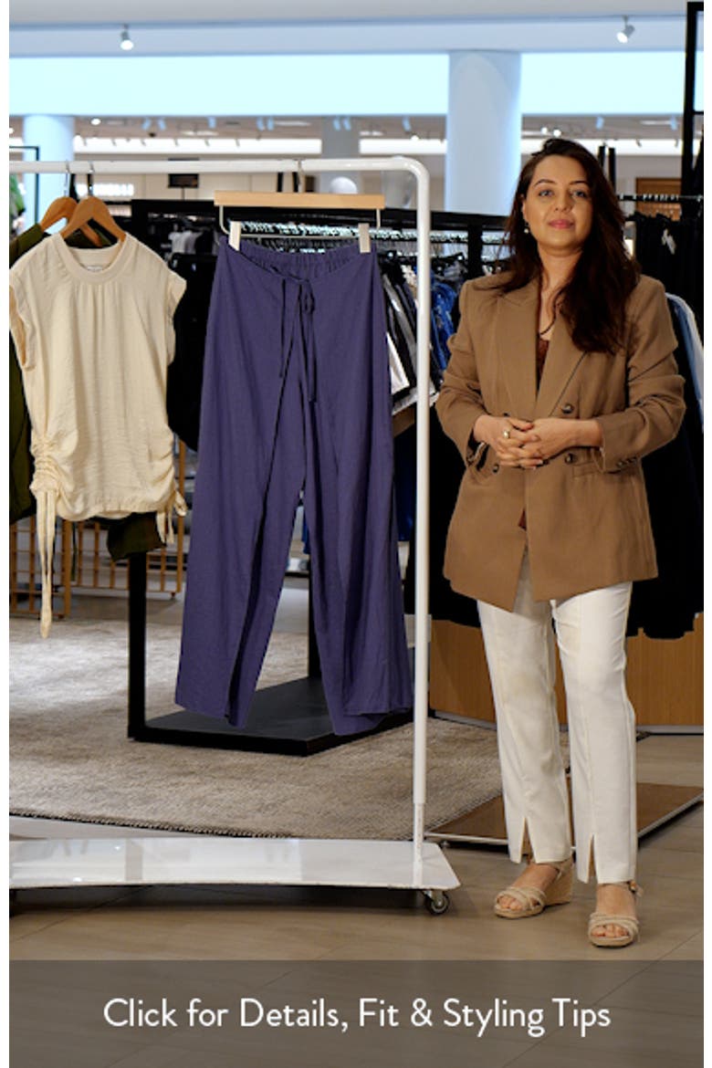 Linen Blend Wrap Pants video