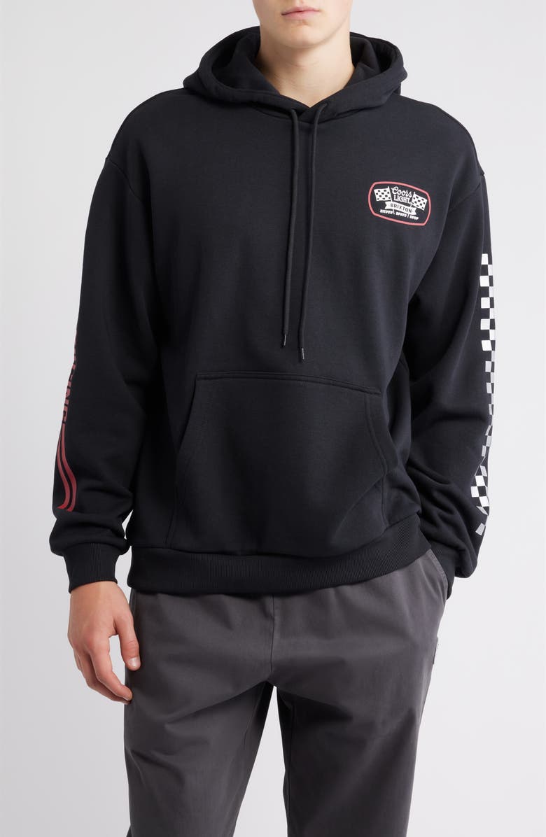 Brixton Coors Light<sup>®</sup> Pit Stop Graphic Hoodie, Main, color, Black