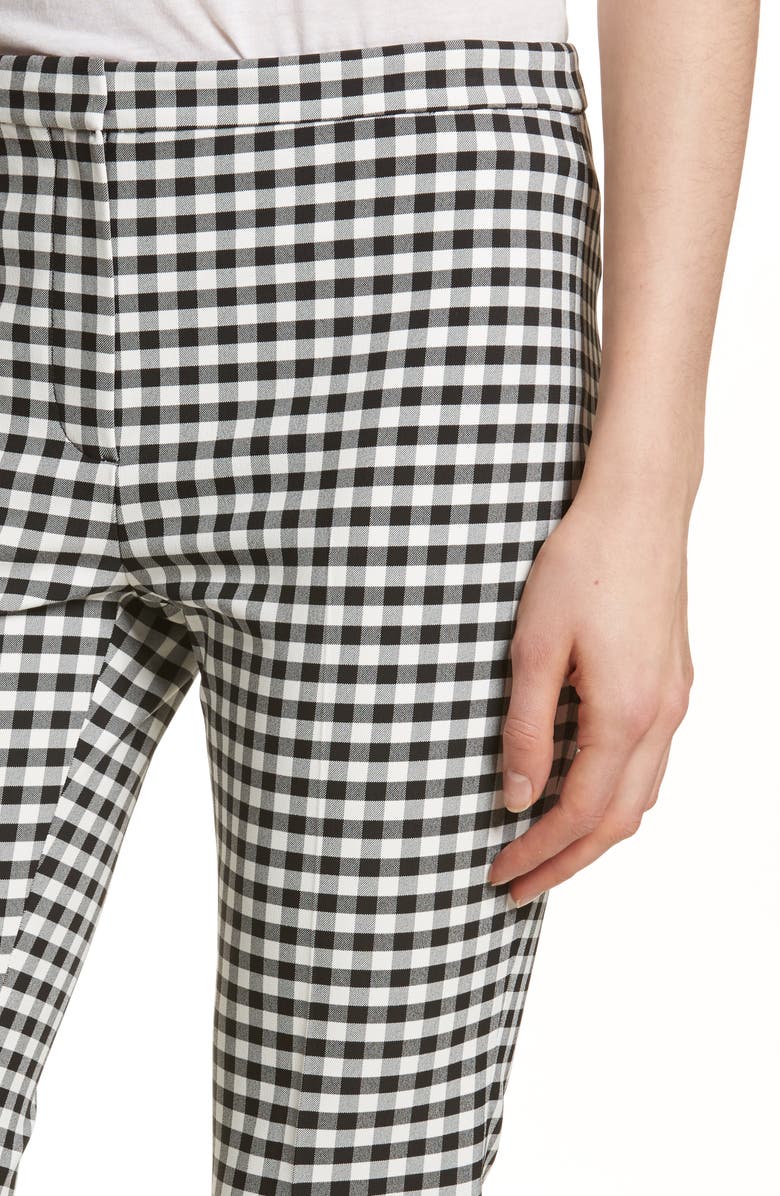 Theory Gingham Classic Skinny Pants, Alternate, color,