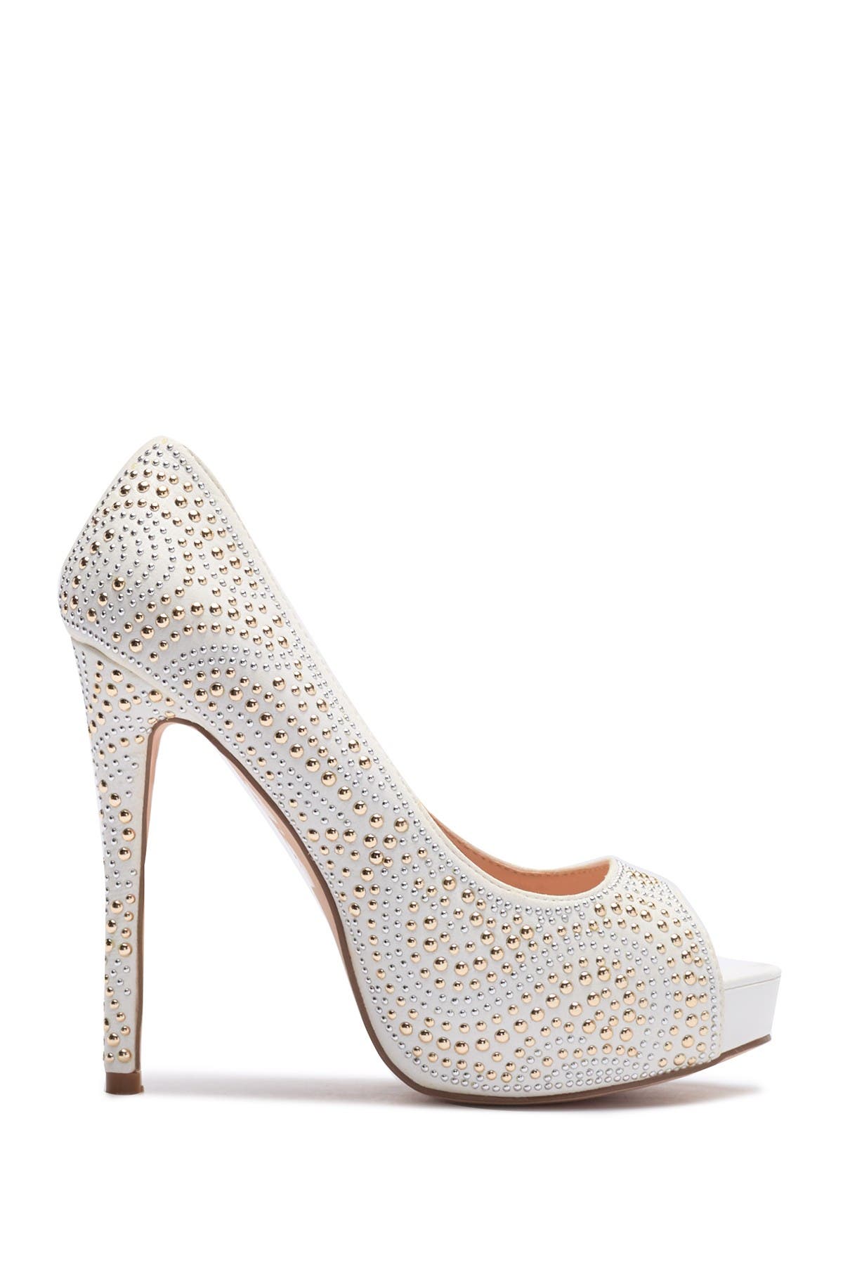 Lauren Lorraine 'Candy' Crystal Peep Toe Pump, Alternate, color, 