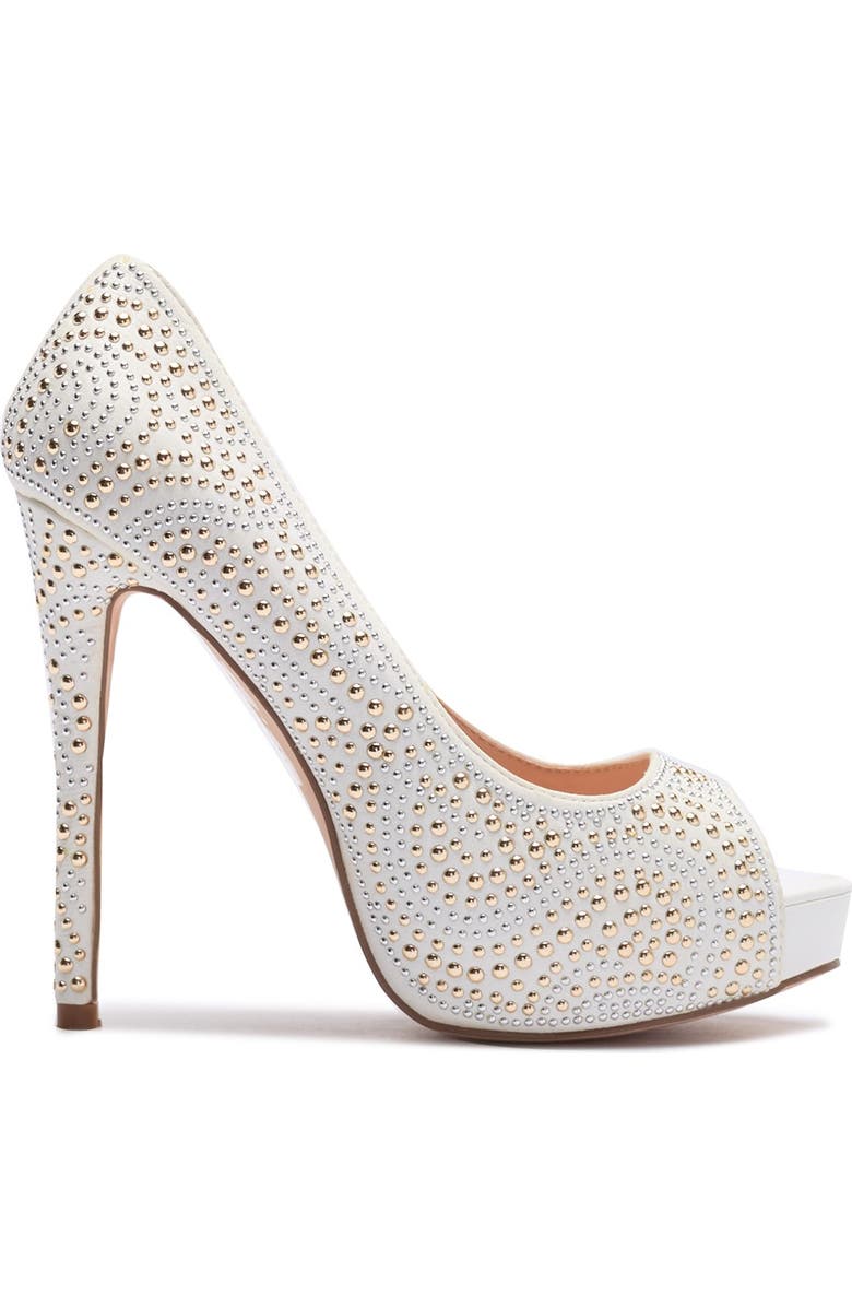 Lauren Lorraine 'Candy' Crystal Peep Toe Pump, Alternate, color,