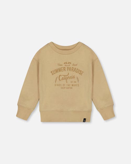 Deux Par Deux Little Boy's Pullover Graphic Sweatshirt Beige In Beige