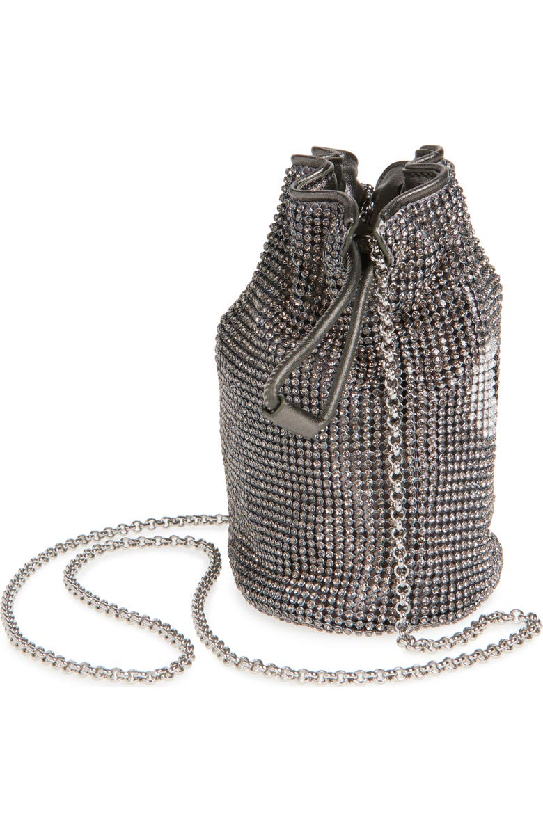 Anya Hindmarch Eyes Crystal Mesh Drawstring Pouch, Alternate, color,