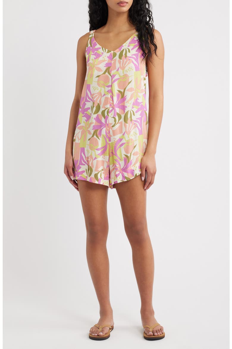 Topanga Canyon Sleeveless Romper, Main, color, IVORY MULTI
