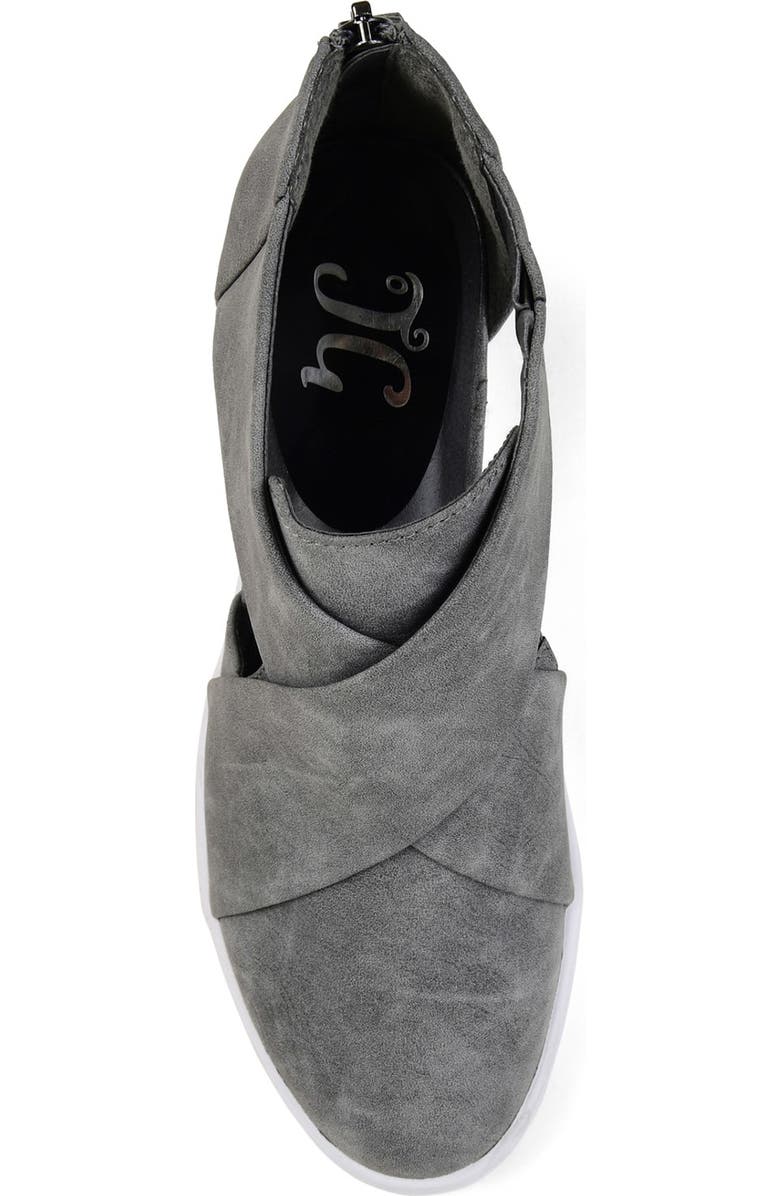 Journee Collection JOURNEE Seena Crossover Platform Wedge Pump, Alternate, color, Grey