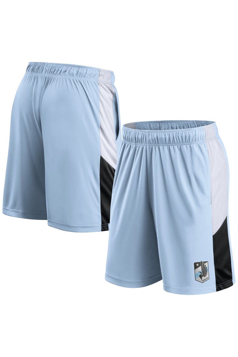 Men's Fanatics Branded Light Blue Minnesota United FC Prep Squad Shorts, Main, color, Light Blue